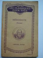 3. Hérodote (Extraits) Librairie Hatier Les classiques pour, Gelezen, Europa overig, Verzenden, Herodotus Herodotos