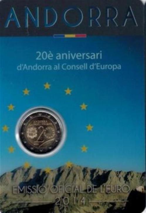 2 euros Andorre 2014 - Conseil de l'Europe (CoinCard), Timbres & Monnaies, Monnaies | Europe | Monnaies euro, Série, 2 euros, Autres pays