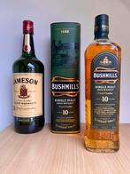 Irish Whisky Bushmill 10 jaar 70 cl & Jameson 1 liter(NL), Ophalen of Verzenden