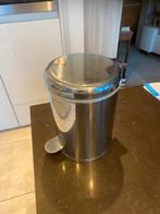 Poubelle en acier inoxydable avec pédale, Maison & Meubles, Enlèvement ou Envoi, Utilisé, À pédale