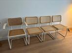 4 Marcel Breuer Cesca stijl stoelen, Huis en Inrichting, Stoelen, Ophalen, Gebruikt, Marcel Breuer Cesca stijl, Wit