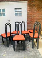 6 chaises de salle à manger au design italien, Maison & Meubles, Chaises, Tissus, Autres couleurs, Comme neuf, Enlèvement