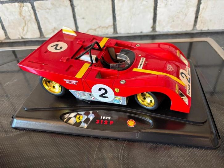 Ferrari 312P (1972) modelauto, Hobby en Vrije tijd, Modelauto's | 1:18, Gebruikt, Auto, Ophalen of Verzenden