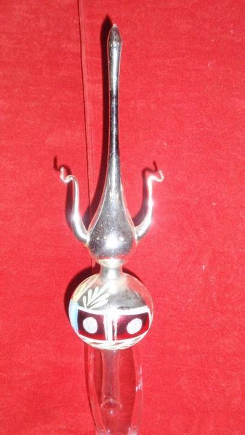 Oude glazen kerstbal kerstpiet met haken beschikbaar voor biedingen