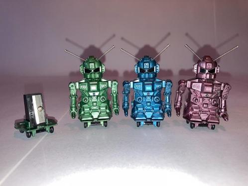 3x kleine robots, speelgoedslijper, gum, antiek, vintage, ve, Antiek en Kunst, Antiek | Speelgoed, Ophalen of Verzenden