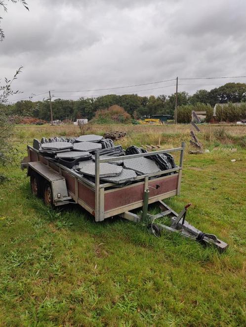 Aanhangwagen dubbelasser met oplooprem, Autos : Divers, Remorques, Utilisé, Enlèvement