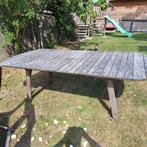 Gratis buitentafel met 8 stoelen, Ophalen, Gebruikt, Ovaal, Hout