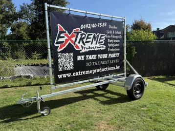 Nieuwe Gegalvaniseerde Reclame aanhangwagen beschikbaar voor biedingen