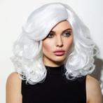 Lace front Diva / Drag pruik groot volume Reagan Snow kleur, Verzenden, Nieuw, Pruik of Haarverlenging