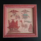 Kader met Indonesisch tafereel op zijde, Huis en Inrichting, Ophalen, Gebruikt, Minder dan 50 cm, Minder dan 50 cm