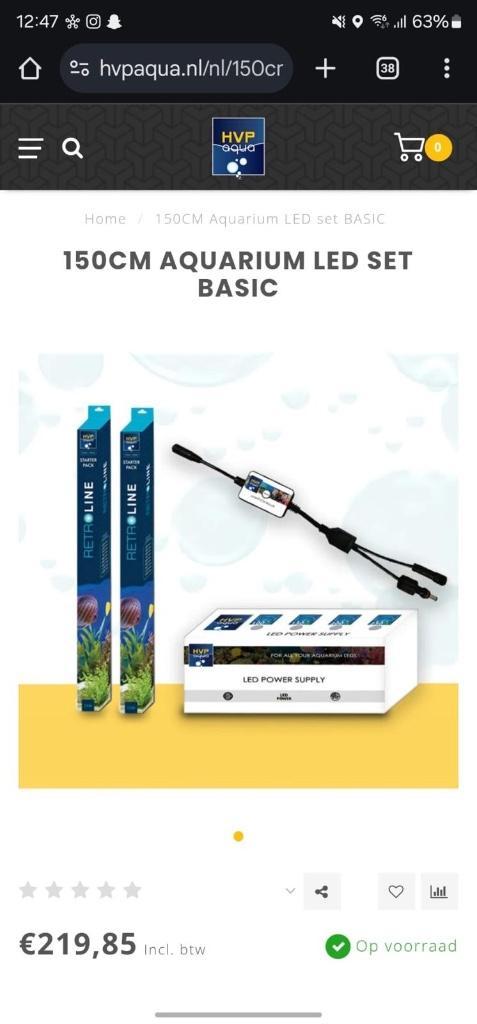 Aquarium ledverlichting set, Dieren en Toebehoren, Vissen | Aquaria en Toebehoren, Zo goed als nieuw, Verlichting of Verwarming