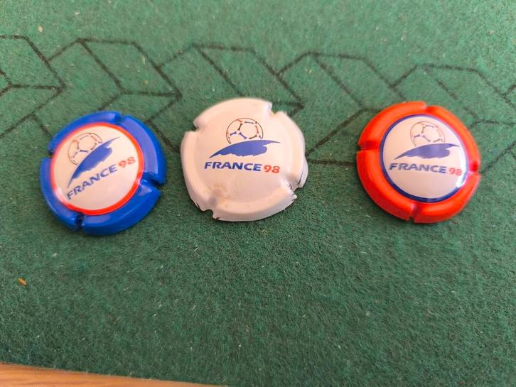 Lot van 3 capsules France 98 ( Marne et Champagne ), Verzamelen, Overige Verzamelen, Zo goed als nieuw, Ophalen of Verzenden