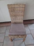 6 Landelijke stoelen, Huis en Inrichting, Stoelen, Ophalen, Riet of Rotan, Gebruikt, Bruin