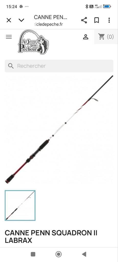 Nieuwe squadron 2 labrax zeehengel, Watersport en Boten, Hengelsport | Zeevissen, Zo goed als nieuw, Molen, Ophalen