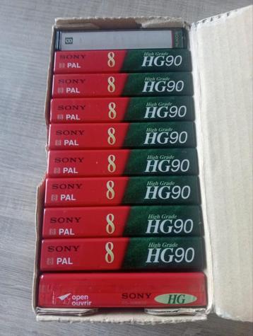 Sony video 8 cassettes voor filmcamera High grade 90min, Audio, Tv en Foto, Ophalen of Verzenden, 8mm, (Video)band