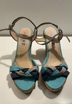 Blauwe sandalen met kurken zool (maat 40), Vêtements | Femmes, Chaussures, DXXZ, Porté, Bleu, Sandales et Mûles