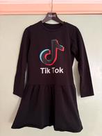 Donkerblauw kleedje met lange mouwen, Kinderen en Baby's, Gebruikt, Tiktok, Meisje, Ophalen of Verzenden