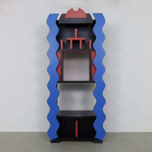 Postmoderne Kast in Memphis style, 1980s, Huis en Inrichting, Kasten | Boekenkasten, Gebruikt, 50 tot 100 cm, 200 cm of meer, 50 tot 75 cm
