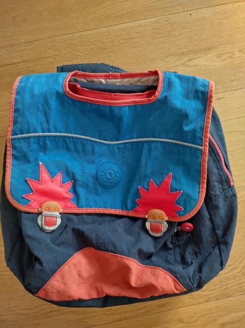 Kipling boekentas, blauw met oranje, Handtassen en Accessoires, Tassen | Schooltassen, Zo goed als nieuw, Aktetas of Boekentas