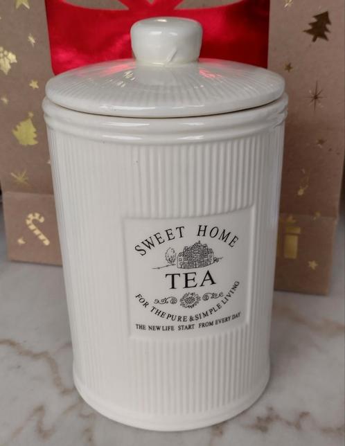 Thee bewaarpot country style, Huis en Inrichting, Keuken | Potten en Pannen, Zo goed als nieuw, Ophalen of Verzenden