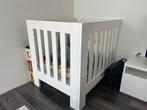 Wit babybox met matras, Kinderen en Baby's, Babyparken, Ophalen, Zo goed als nieuw, Vierkant, In hoogte verstelbaar