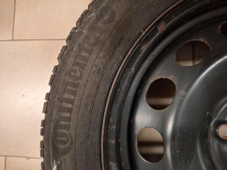 16 inch Continental winterbanden op velg, Auto-onderdelen, Banden en Velgen, Banden en Velgen, Winterbanden, 16 inch, 205 mm, Personenwagen