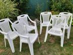 Tuinstoelen PVC wit, Tuin en Terras, Ophalen, Gebruikt, Kunststof, Stapelbaar