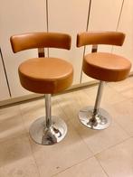 2x chaises de bar - vintage des années 1970, 2 tabourets, Comme neuf, Enlèvement, Pivotant