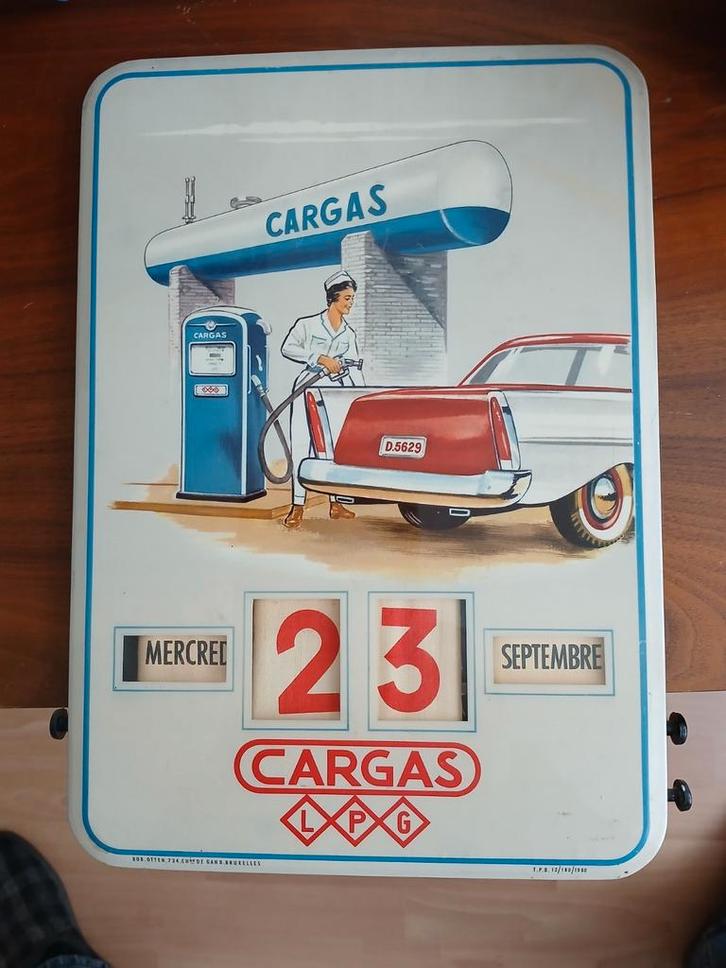 Calendrier éternel Cargas Glacoid 1960 Rob Otten, Collections, Marques & Objets publicitaires, Utilisé, Panneau publicitaire, Enlèvement ou Envoi