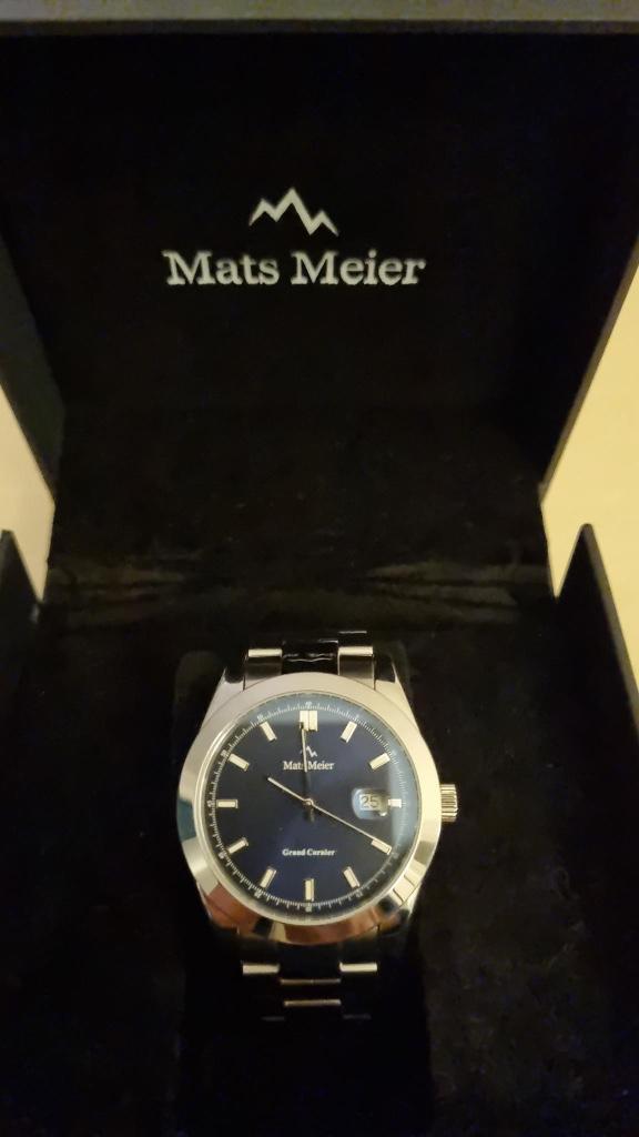 Grand Cornier herenhorloge, Handtassen en Accessoires, Horloges | Heren, Zo goed als nieuw, Polshorloge, Overige merken, Staal