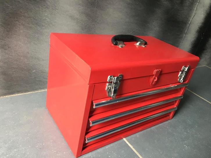 Metalen toolbox gereedschapskist met schuiven, Bricolage & Construction, Boîtes à outils, Comme neuf, Enlèvement ou Envoi