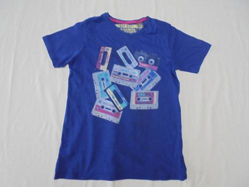 Zara felblauwe t-shirt met geluidscassettes maat 140, Kinderen en Baby's, Kinderkleding | Maat 140, Gebruikt, Jongen, Shirt of Longsleeve