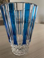Val Saint Lambert vaas - double blue diamant motief, Antiek en Kunst, Ophalen