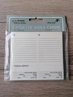 Index cards voor cassettes, Ophalen, Nieuw