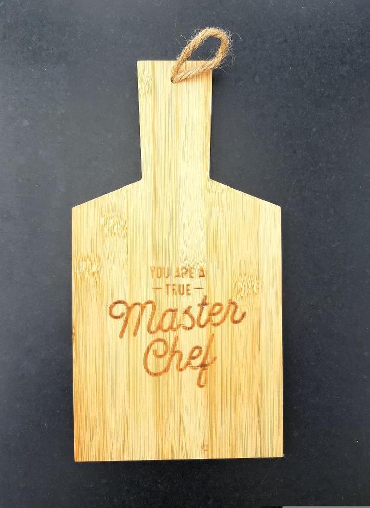 Snijplankje 'You are a true master chef', Huis en Inrichting, Keuken | Servies, Zo goed als nieuw, Ophalen of Verzenden