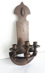 Rare chandelier de salle de monastère/château en bronze., Antiquités & Art, Enlèvement ou Envoi