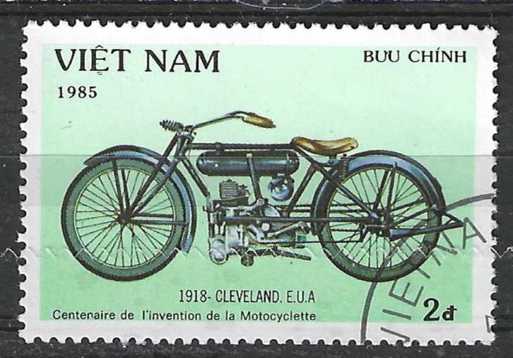 Vietnam 1985 - Yvert 594 - 100 jaar Moto - Harley (ST), Postzegels en Munten, Postzegels | Azië, Verzenden