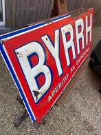 Vintage geëmailleerd reclamebord BYRRH Frankrijk 1950, Ophalen of Verzenden, Gebruikt, Reclamebord