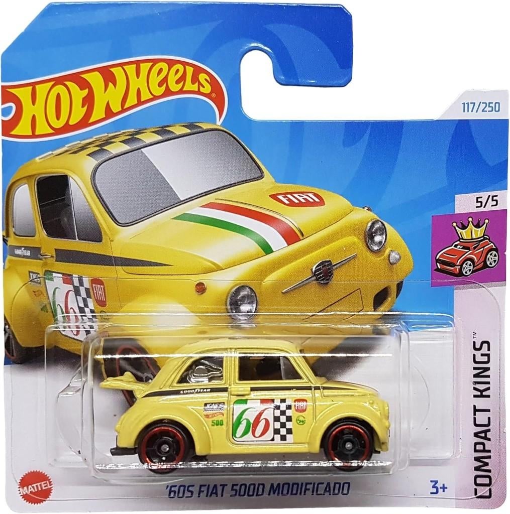 Hot Wheels - Compact Kings - '60S Fiat 500D Modificado 1:64, Hobby en Vrije tijd, Modelauto's | Overige schalen, Nieuw, Auto, Ophalen of Verzenden