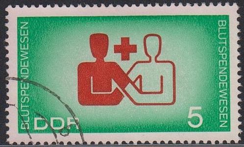 1966 - RDA - Prélèvements de sang [Michel 1207], Timbres & Monnaies, Timbres | Europe | Allemagne, Affranchi, RDA, Envoi