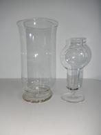 2 glazen vazen, Minder dan 50 cm, Nieuw, Glas, Ophalen of Verzenden