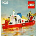 4025 Lego Brandweerboot 1982, Kinderen en Baby's, Complete set, Gebruikt, Ophalen of Verzenden, Lego