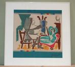 Picasso The artist and his model Textielprint, Ophalen of Verzenden