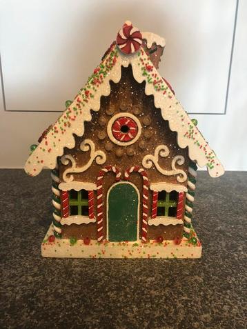 Houten Gingerbread huisje - 24cm disponible aux enchères