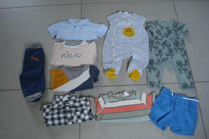 Pakket kledij, jongens. mt 62/68/74 (9 stuks), Kinderen en Baby's, Babykleding | Baby-kledingpakketten, Gebruikt, Maat 62, Ophalen of Verzenden