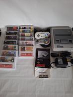 Super Nintendo SNES met 2 controllers en 13 mooie games, 2 spelers, Ophalen of Verzenden, Gebruikt