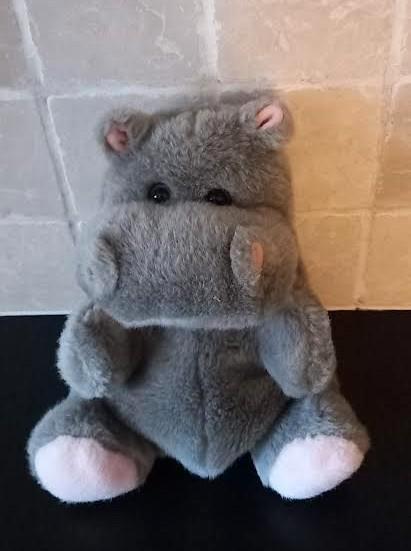 Handpop Nijlpaard, Kinderen en Baby's, Speelgoed | Knuffels en Pluche, Zo goed als nieuw, Ophalen of Verzenden