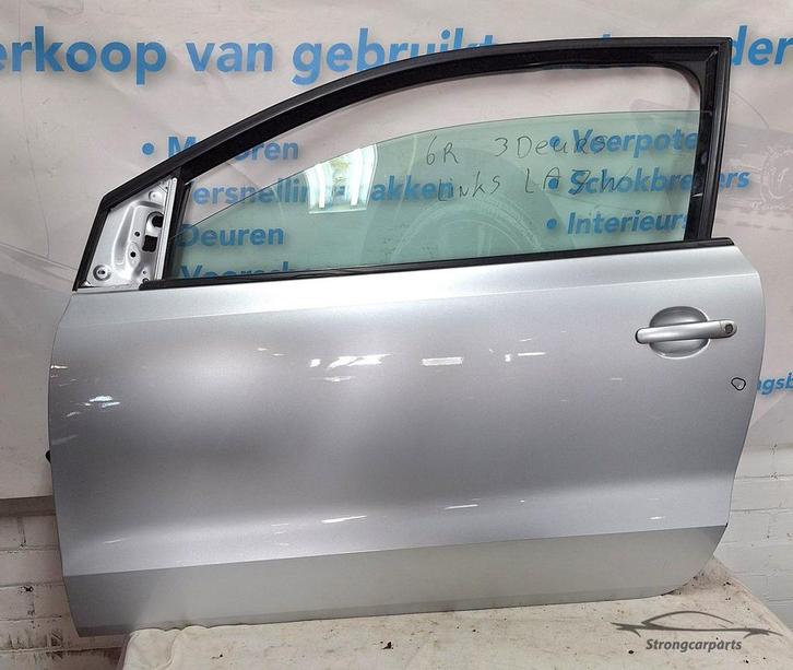 Deur Portier VW Polo 6R links 3 Deurs Kleurcode LA7W complee, Auto-onderdelen, Carrosserie, Deur, Volkswagen, Links, Gebruikt