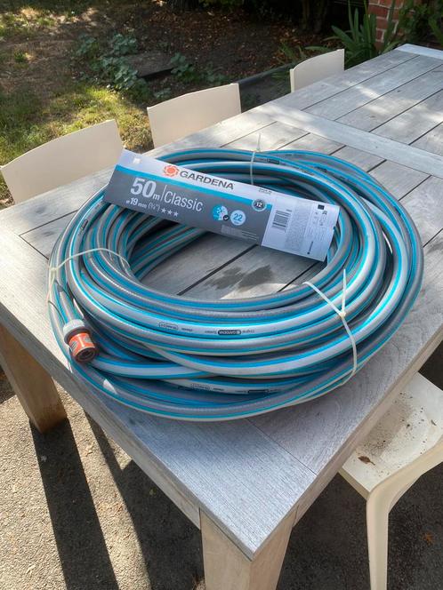 Tuinslang Gardena 50m, Tuin en Terras, Tuinslangen, Zo goed als nieuw, Tuinslang, Ophalen