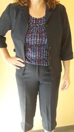 Ensemble pantacourt, Kleding | Dames, Jasjes, Kostuums en Pakken, Ophalen, Kostuum of Pak, Blauw, Zo goed als nieuw